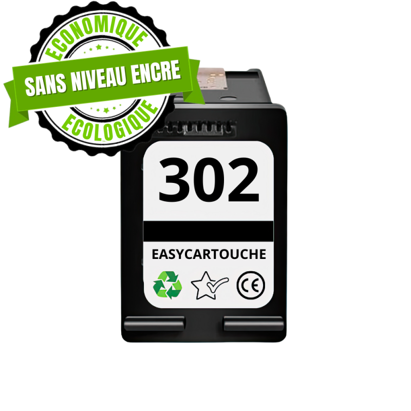 Cartouche compatible HP 302 BK noir - SANS NIVEAU ENCRE Cartouche compatible HP 302 BK noir - SANS NIVEAU ENCRE